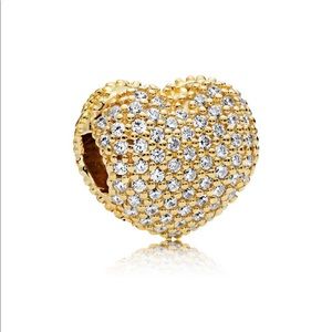 Pave Open My Heart Clip - PANDORA SHINE